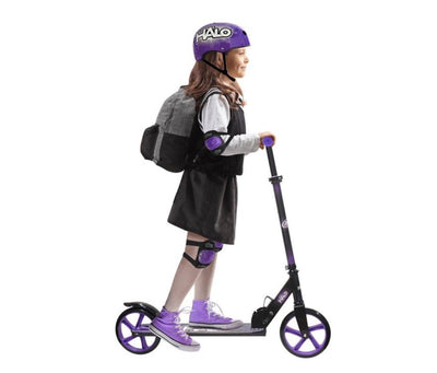 HALO Rise Above Supreme Big Wheel Scooter - Purple - Designed For All Riders (Unisex) - 200mm Wheels, Height Adjustable and Folding- NEW IN BOX!!!