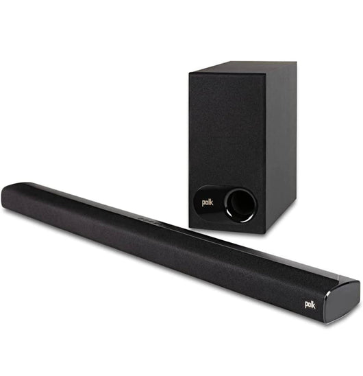 Polk Audio Signa S2 Ultra-Slim TV Sound Bar | Works with 4K & HD TVs | Wireless Subwoofer | Includes HDMI & Optical Cables | Bluetooth Enabled, Black- NEW IN BOX!!!