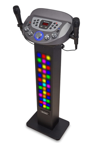 Starion KS829-B Bluetooth Karaoke Machine l Pedestal Design w/Light Show l Two Karaoke Microphones**New in box**