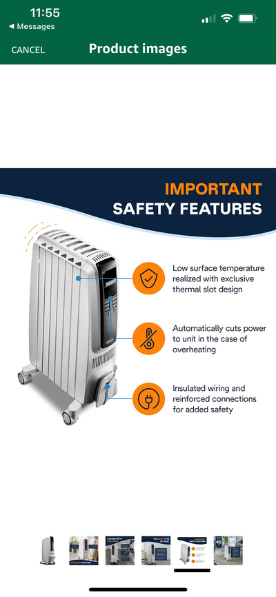 De'Longhi DeLonghi TRD40615E Full Room Radiant Heater, 27.20 x 15.80 x 9.20, White- NEW OUT OF BOX!!!