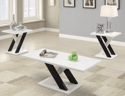 Coaster Company 3-piece X-leg Occasional Table Set White and Black- NEW IN BOX!!!