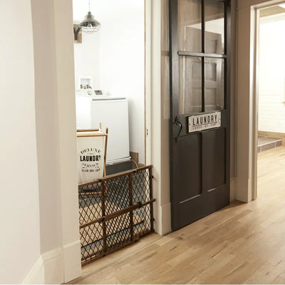 Evenflo Position & Lock Pressure Mounted Baby Gate, Locking Latch, For Use with Infants, Toddlers & Pets, 26"-42", Farmhouse Brown**New in box**