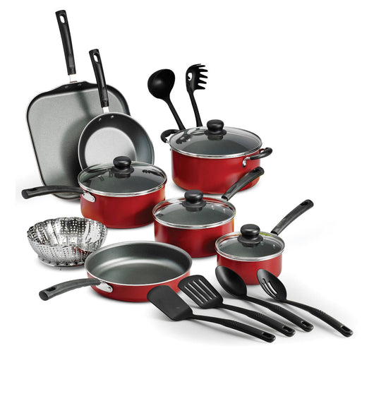 Tramontina Primaware 18 Piece Non-stick Cookware Set, Red- BRAND NEW IN BOX!!!!