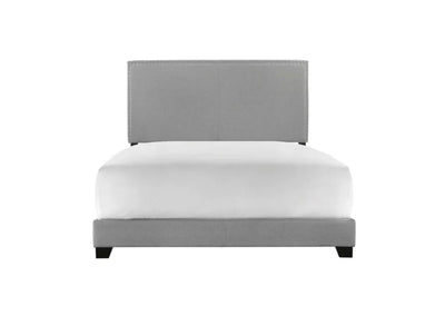Crown Mark Erin Gray Upholstered Bed with Nail Head Trim, Twin- NEW IN BOX!!!