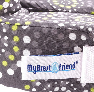 My Brest Friend Original Nursing Pillow for Breastfeeding, Nursing and Posture Support with Pocket and Removable Slipcover, Grey, Yellow Fireworks- NEW OUT OF BOX!!!!