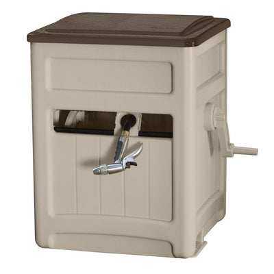 Suncast 225 ft. Smart Trak Hideaway Hose Reel with Storage Bin, Light Taupe**New in box**
