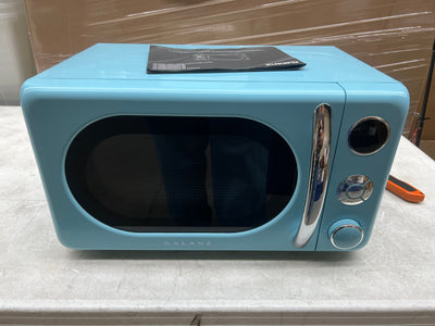 Galanz 0.7 Cu. ft. Retro Countertop Microwave Oven, 700 Watts, Blue- Lightly Used, Very Clean!!!!