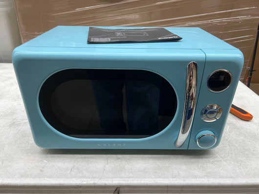 Galanz 0.7 Cu. ft. Retro Countertop Microwave Oven, 700 Watts, Blue- Lightly Used, Very Clean!!!!