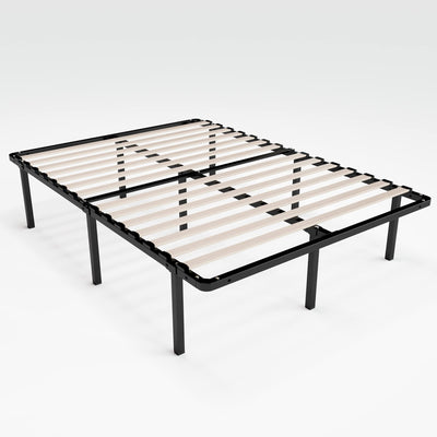 ZINUS SmartBase Euro Slats Mattress Foundation / 14 Inch Metal Platform Bed Frame / No Box Spring Needed / Sturdy Steel & Wood Frame / Underbed Storage, Full- NEW IN BOX!!!