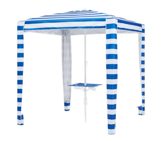 Mainstays 6' Square Cabana with Table and Sand Anchor Beach Umbrella- NEW!!!