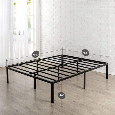 ZINUS Van 16 Inch Metal Platform Bed Frame / Steel Slat Support / No Box Spring Needed / Easy Assembly, King**New in box**