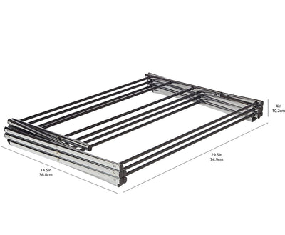 Amazon Basics Foldable Laundry Rack for Air Drying Clothing - 41.8" x 29.5" x 14.5", Chrome- NEW IN BOX!!!