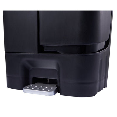 Step N' Sort Dual Plastic Trash and Recycle Bin with Slow Close Lid, Black, 11 gal**New**
