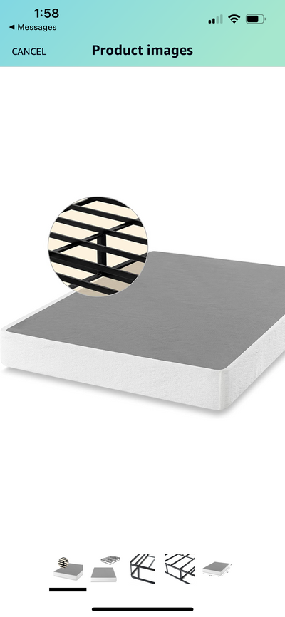 ZINUS 9 Inch Metal Smart Box Spring / Mattress Foundation / Strong Metal Frame / Easy Assembly, Queen- NEW IN BOX!!!!