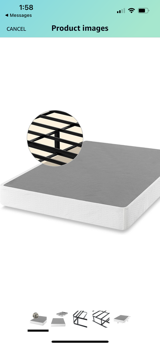 ZINUS 9 Inch Metal Smart Box Spring / Mattress Foundation / Strong Metal Frame / Easy Assembly, Queen- NEW IN BOX!!!!
