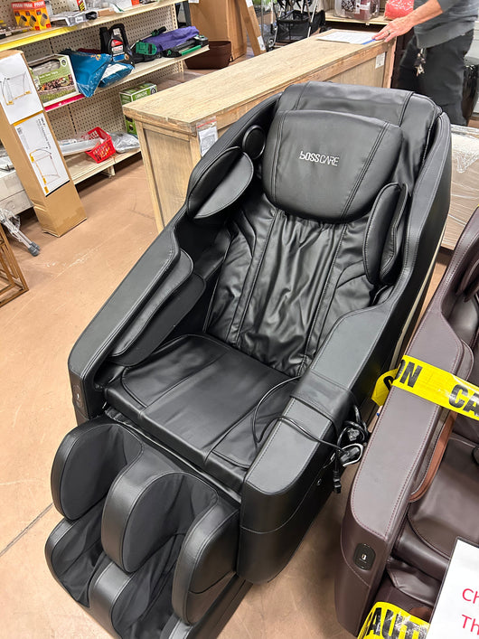 BOSSCARE Assembled Massage Chair Recliner with Zero Gravity Full Body Massage Black!  -Brand new and assembled (Has some small scratches on the back side plastic, photos shown)