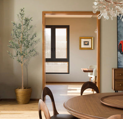 Realead Artificial Olive Tree 7ft(82''), Tall Faux Olive Tree Plant,- NEW AND ASSEMBLED!!!