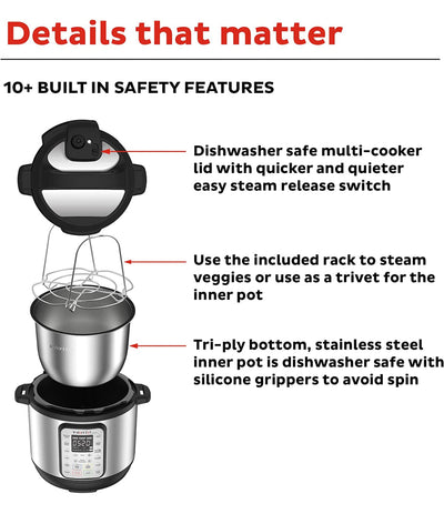 Instant Pot Duo Plus 9-in-1 Electric Pressure Cooker, Slow Cooker, Rice Cooker, Steamer, Sauté, Yogurt Maker, Warmer & Sterilizer, Includes App With Over 800 Recipes, Stainless Steel, 8 Quart- new in box