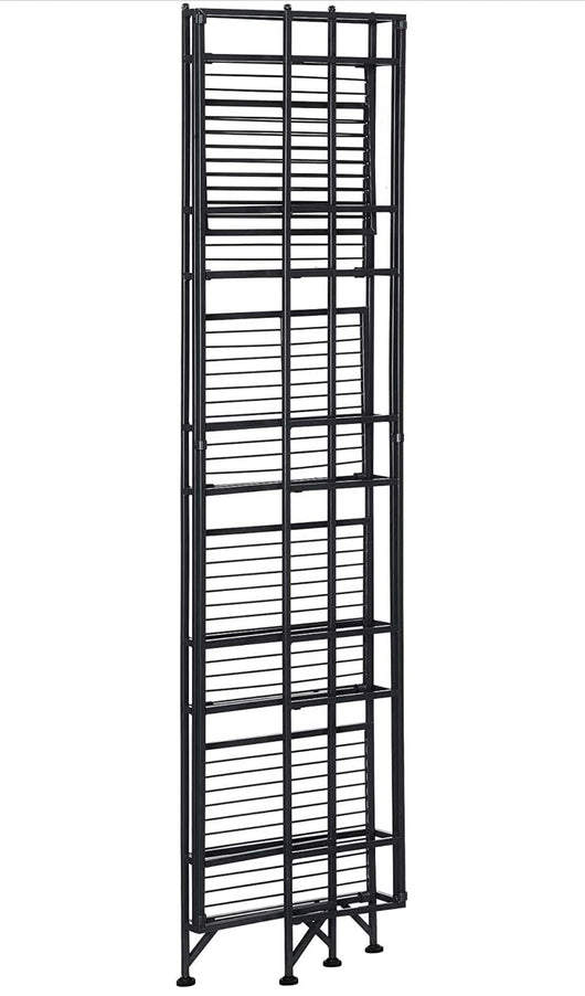 Convenience Concepts Xtra Storage 5 Tier Folding Metal Shelf, Black- NEW OUT OF BOX!!!