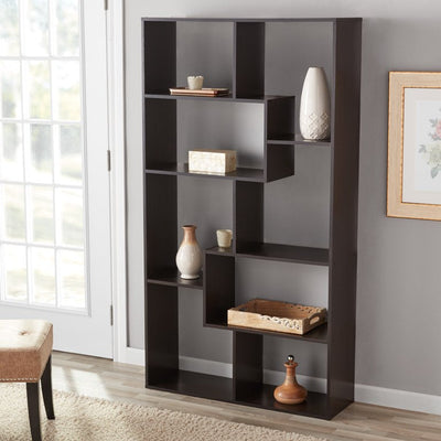 Mainstays Modern 8-Cube Bookcase, Espresso**New in Box**