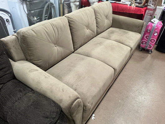 Lifestyle Solutions Harrington Stationary Sofa, Light Brown Microfiber!! NEW AND ASSEMBLED!!