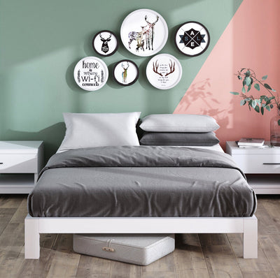 Zinus Arnav 10” White Metal Platform Bed Frame, Queen!! NEW IN BOX!!