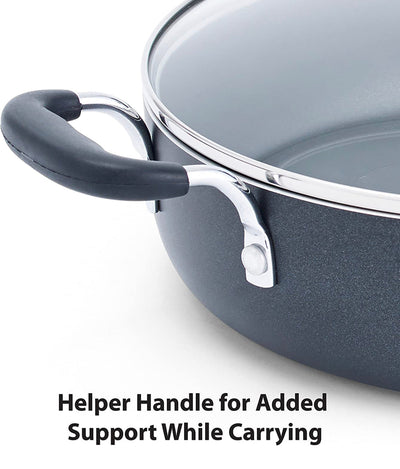 T-fal B36290 Specialty Nonstick 5 Quart Jumbo Cooker Saute Pan with Glass Lid, Black- NEW IN BOX!!