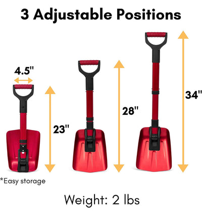 BIRDROCK HOME 2-Pack Folding Emergency Snow Shovel - 34” (new)