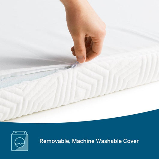 Lucid Memory Foam Mattress Topper, Full, 2 inch, Cooling Gel and Aloe Infused, Plush (Cover Included)**New in box**