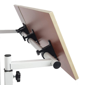Mind Reader SDROLLXL-WHT Mobile Sitting, Standing Desk Rolling Reversible Home Office Laptop Workstation with Side Storage, Locking Wheels, X-Large, White**New in Box**
