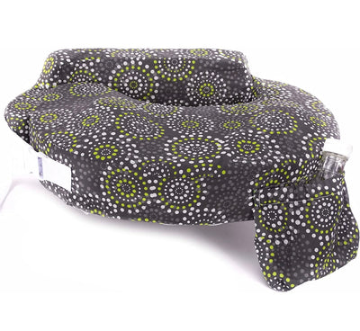 My Brest Friend Original Nursing Pillow for Breastfeeding, Nursing and Posture Support with Pocket and Removable Slipcover, Grey, Yellow Fireworks- NEW OUT OF BOX!!!!