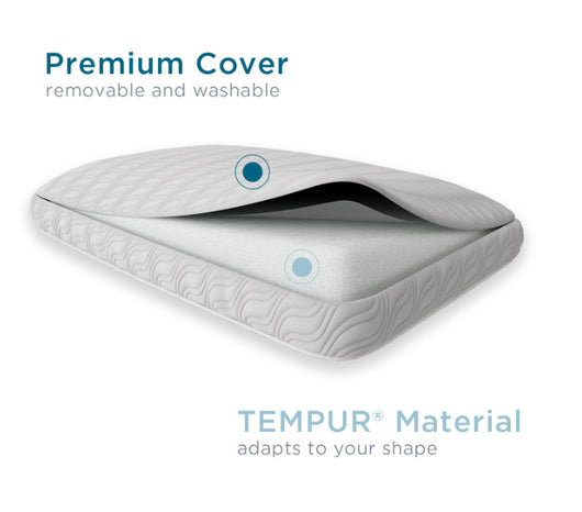 Tempurpedic Cloud ProHi Memory Foam Bed Pillow with Washable Cover, Queen- NEW!!!!