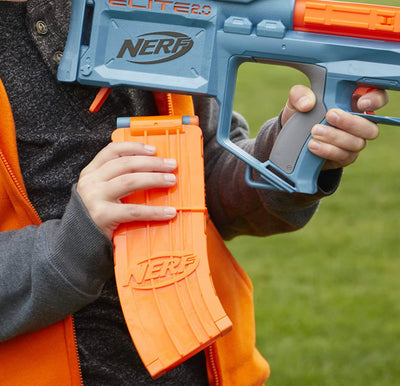 NERF Elite 2.0 Motoblitz Blaster with Scope, Motorized 10-Dart Blasting, Airblitz 6 Darts, 22 Darts, Outdoor Toys for 8 Year Old Boys & Girls-