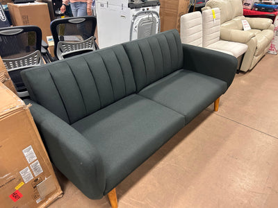 Novogratz Brittany Sofa Futon - Premium Upholstery and Wooden Legs - Dark Gray!  -Brand new and assembled