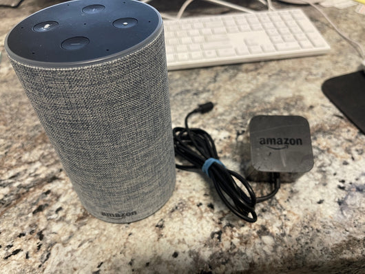 Amazon - Echo (2nd Gen) - Smart Speaker with Alexa- grey