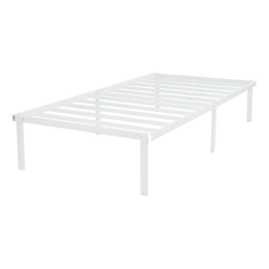 Mainstays 14'' Heavy-Duty Steel Slat Twin Platform Bed Frame, White**New in Box**