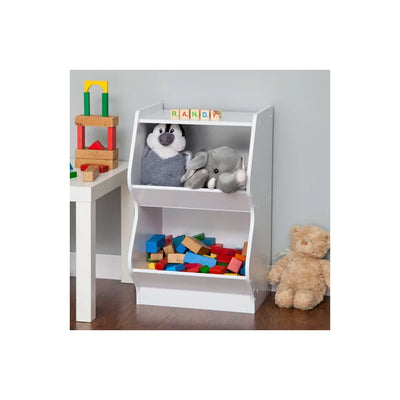 IRIS USA, 2-Tier Scalloped Storage and Organization Shelf, White**New in box**