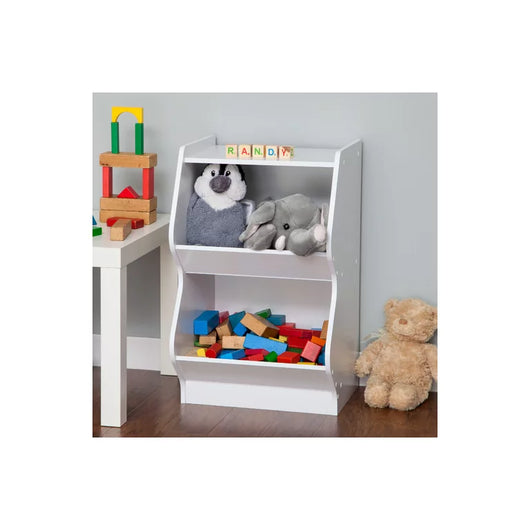 IRIS USA, 2-Tier Scalloped Storage and Organization Shelf, White**New in box**