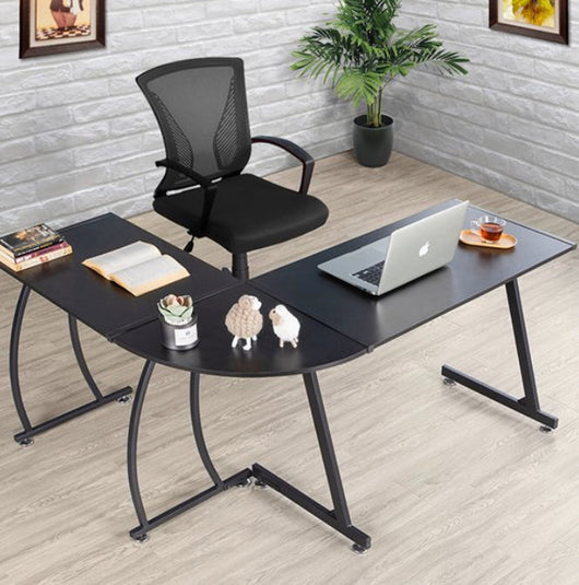 Yaheetech L-Shaped Corner Computer Desk Writing Table for Office Home, Wood Large 3-Piece PC Laptop Table Workstation, Black- NEW IN BOX!!!!