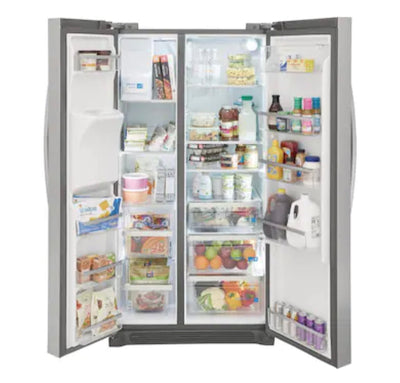 Frigidaire  Gallery 22.3-cu ft Counter-depth Side-by-Side Refrigerator with Ice Maker (Smudge-proof Stainless Steel) ENERGY STAR**New,Scratch and dent**