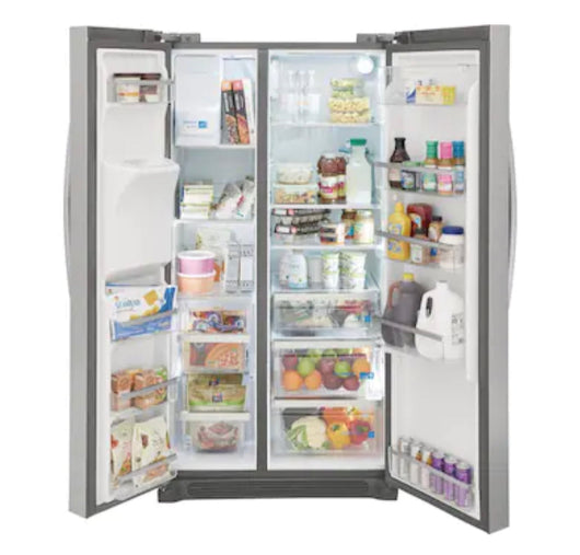 Frigidaire  Gallery 22.3-cu ft Counter-depth Side-by-Side Refrigerator with Ice Maker (Smudge-proof Stainless Steel) ENERGY STAR**New,Scratch and dent**