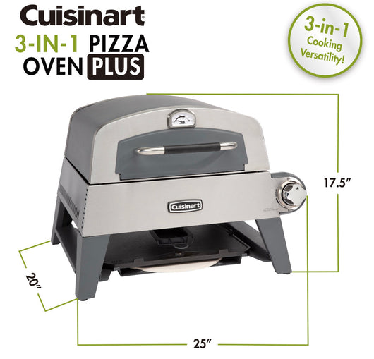 Cuisinart 3-in-1 Pizza Oven, Griddle, and Grill!! NEW AND ASSEMBLED!!
