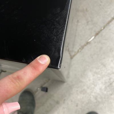 Magic Chef 3.3 cu. ft. Mini Fridge in Stainless Look! (NEW - Scratch/DENT From Shipping - Photos shown