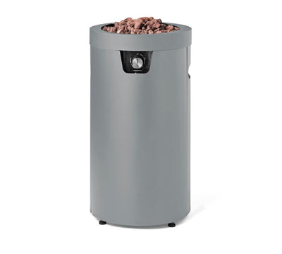 Mainstays 28-inch Tall Column Propane Gas Outdoor Fire Pit, Concrete Gray Finish- NEW OUT OF BOX!!! (Minor dents from shipping, photos shown)