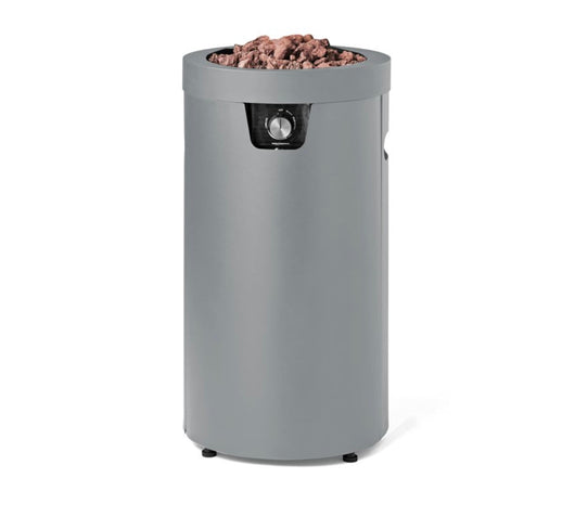Mainstays 28-inch Tall Column Propane Gas Outdoor Fire Pit, Concrete Gray Finish- NEW OUT OF BOX!!! (Minor dents from shipping, photos shown)