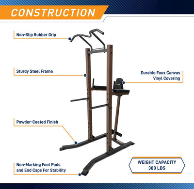 Steelbody Strength Training Power Tower Pull Up & Dip Station VKR Home Gym STB-98501- NEW IN BOX!!! (Dip handle bar has minor tear from shipping but otherwise perfect)