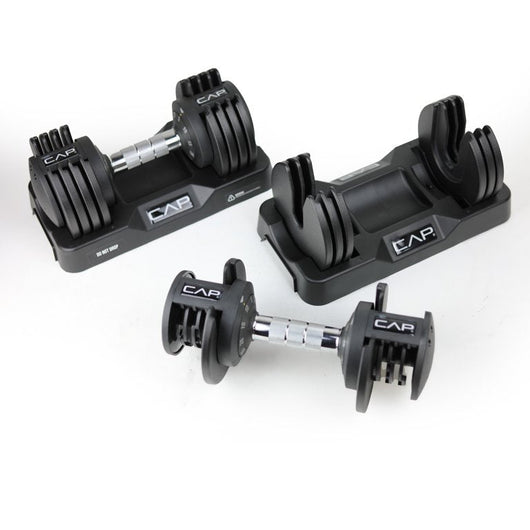 CAP Barbell 25 Lb. Adjustable Dumbbell Set, Quick Select 5-25, Pair**New in Box**