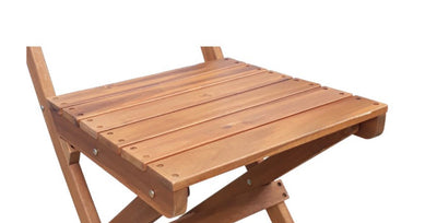 Mainstays Outdoor Patio 3-Piece Wood Bistro Set, Natural Color- NEW AND ASSEMBLED!!!