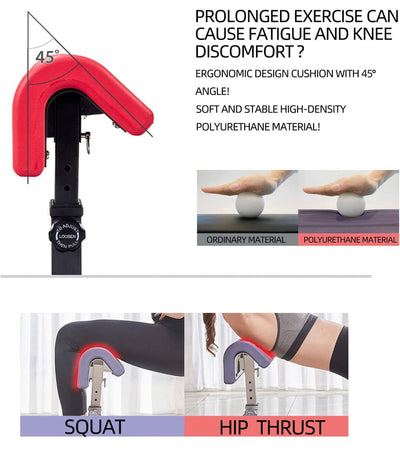 seanleecore Multi-Function Deep Sissy Squat Machine Home Gym Hip Thrust Machine Booty Sprout Home Workout Equipment for Women & Men- NEW AND ASSEMBLED!!!!