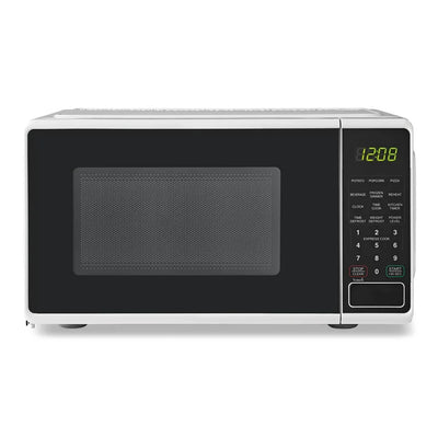 Mainstays 0.7 Cu ft Compact Countertop Microwave Oven, White**New in box**